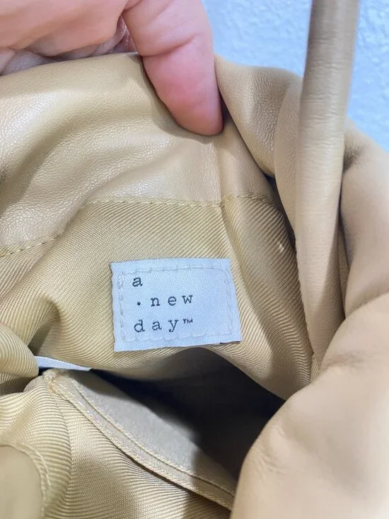 A New Day Mustard Yellow Knotted Pouch Crossbody Bag Mini - Picture 7 of 7